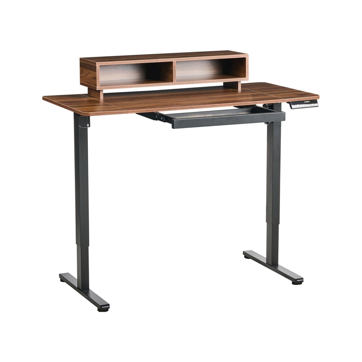 Biurko regulowane elektrycznie LUCAMA Brązowy/ czarny 120 cm 60 cm Z portem USB