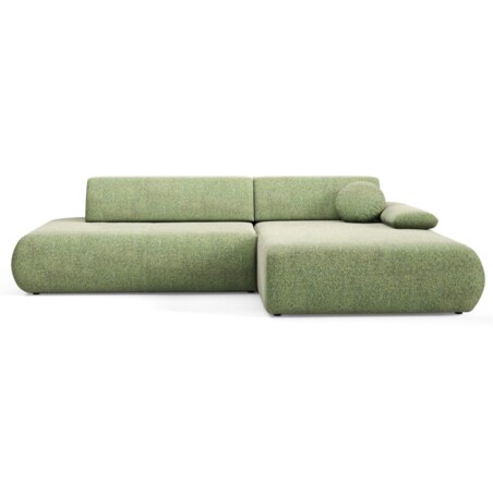 Narożnik rozkładany PENTI z pojemnikiem na pościel, prawy, zielony