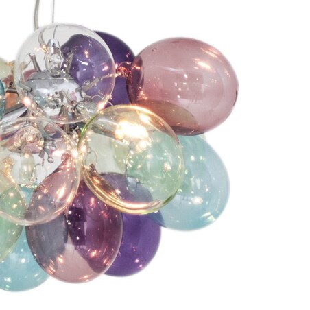 Kolorowa lampa wisząca Gross 4200440-7000 By Rydens szklane bąbelki nad stół