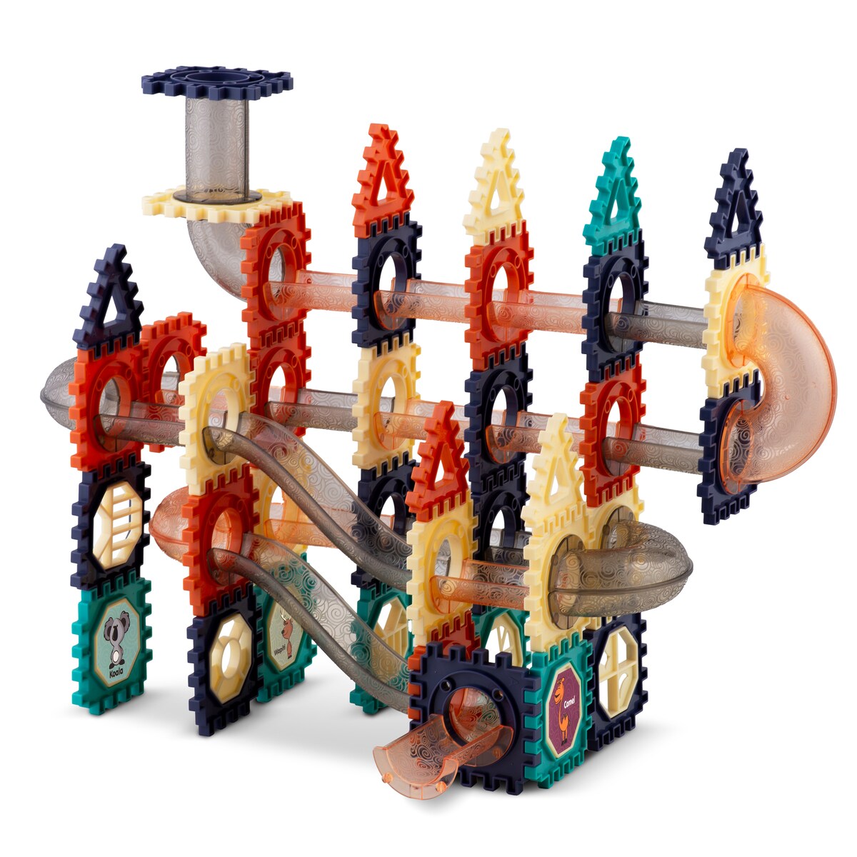 Klocki konstrukcyjne duże ze zjeżdżalnią 3d Ricokids