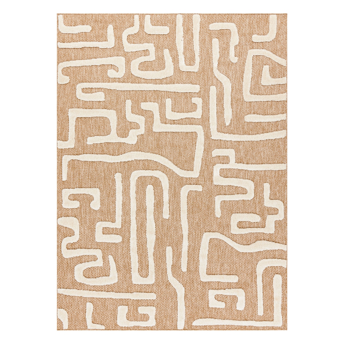 Dywan SPARK 0711A beż / krem - Labirynt, 140x190 cm