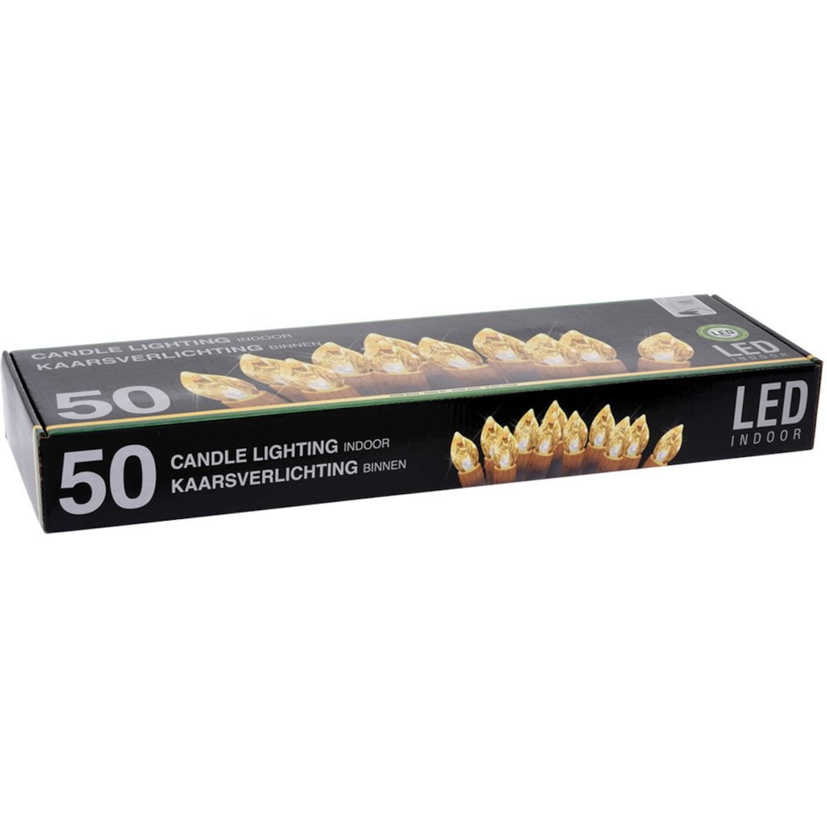 Świeca dekoracyjna, 50 LED, wewnętrzna, 14 cm, kolor biały, tworzywo sztuczne