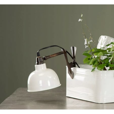LAMPA PRZYPINANA Z KLIPSEM BIAŁA na biurko nocna metalowa loft klips 25cm