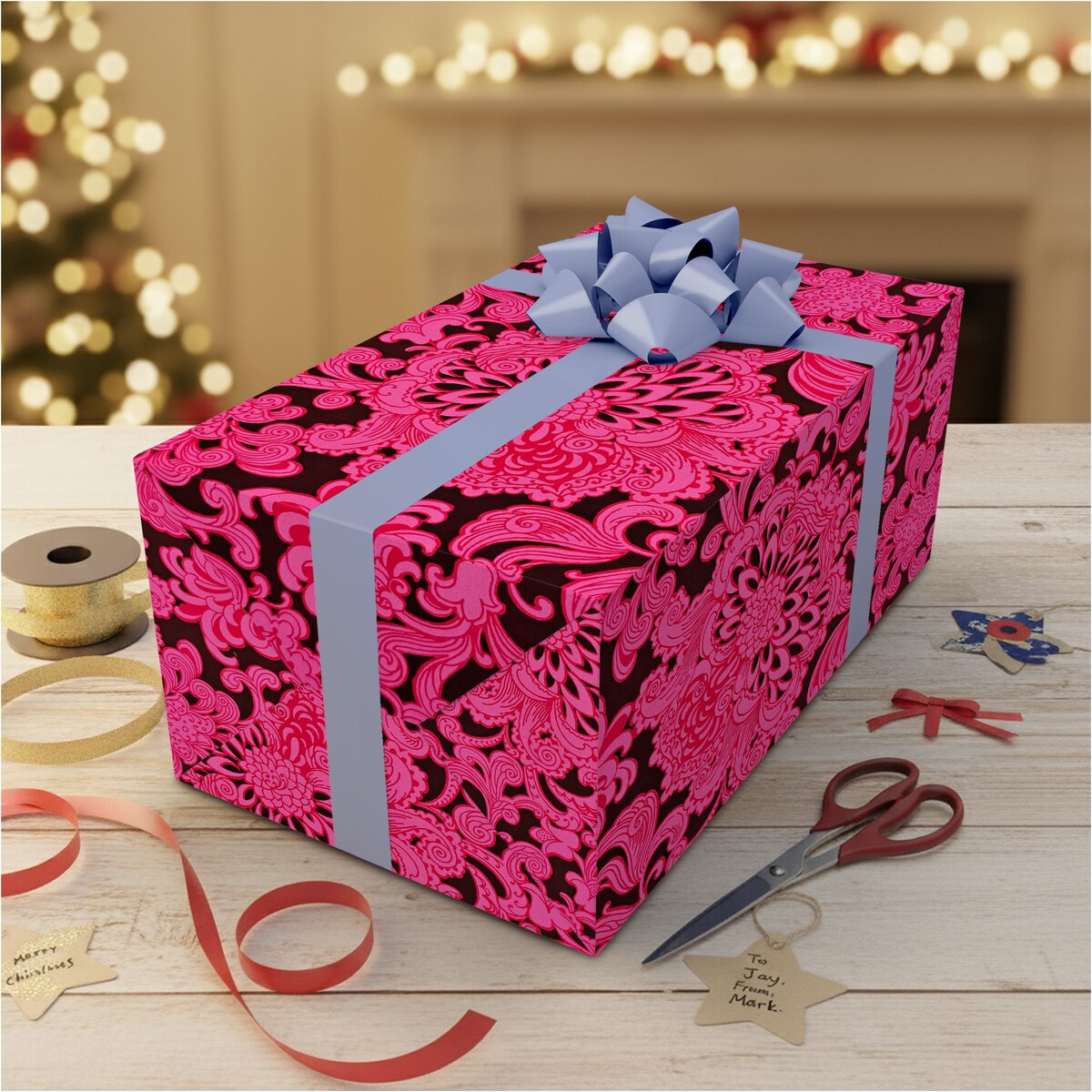 Papier Prezentowy Do Pakowania Prezentów 25 m MEGAROLKA Świąteczny Do Paczek Ozdobny Urodzinowy
