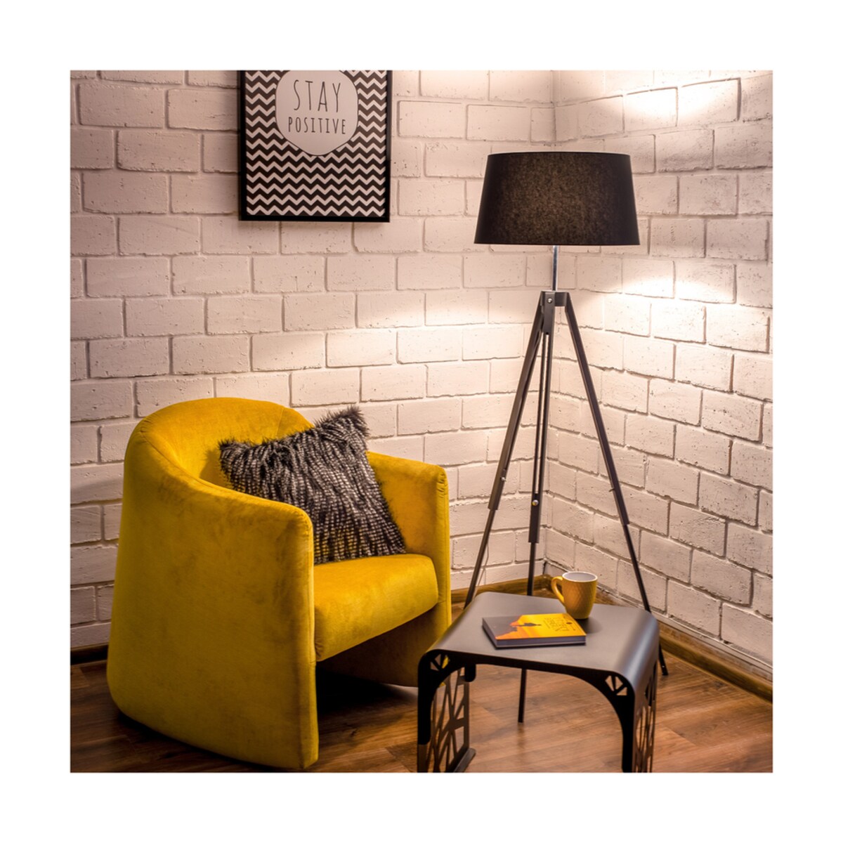 Drewniana Lampa Podłogowa BRITOP Lighting 1xE27 60W Drewno Bukowe Czarne FSC z Czarną Tkaniną, Polski Producent 1 szt.