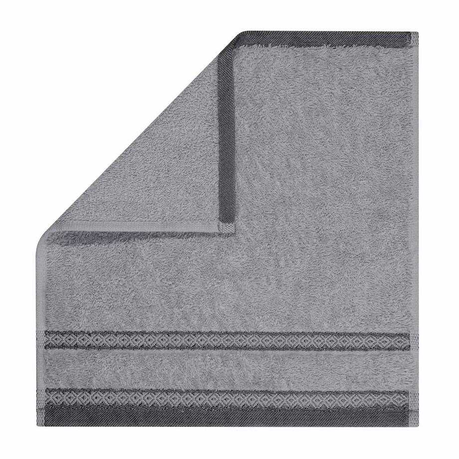 Szary Ręcznik 30 x 30 Welur 100% Bawełna Ręczniczek mini do Rąk Łazienkowy