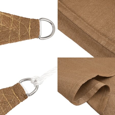 vidaXL Żagiel przeciwsłoneczny, 160 g/m², kolor taupe, 4/5x3 m, HDPE