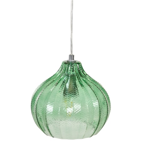 Lampa wisząca szklana zielona KEILA