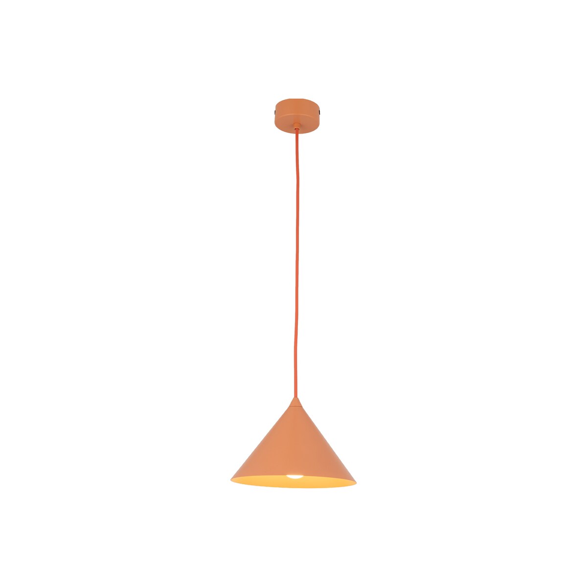 Lampa wisząca TK Lighting CONO S 11383 beżowa Sabia, metalowa, 1xE27, regulowana wysokość 155 cm