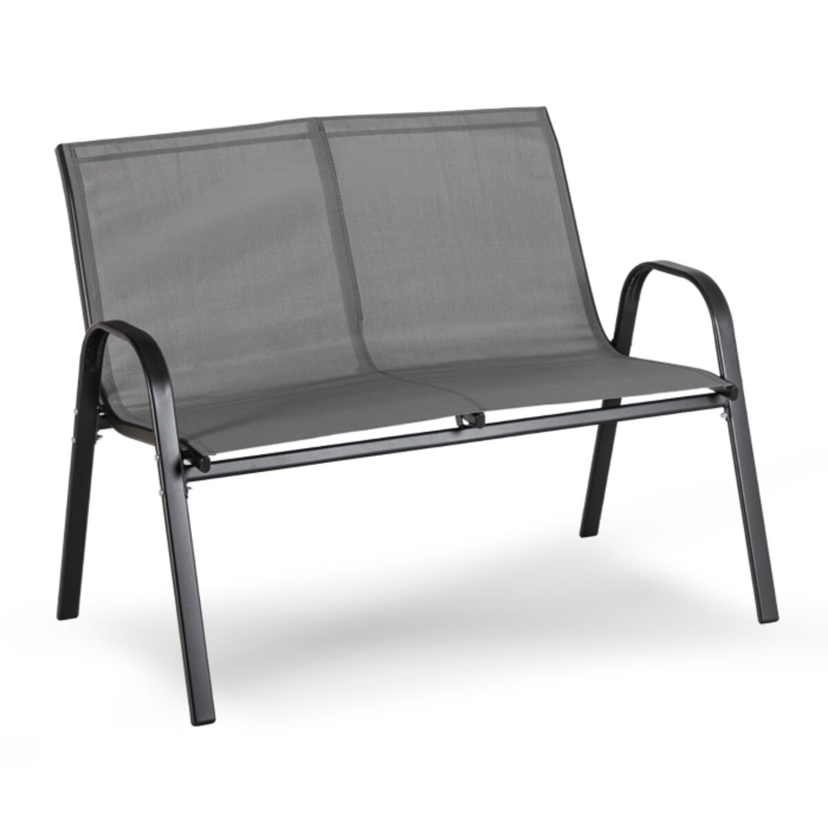 Zestaw Mebli Ogrodowych Na Taras Ogród Komplet Textilene Szary MINNESOTA