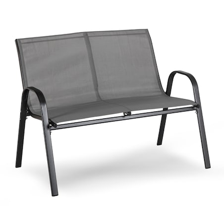 Zestaw Mebli Ogrodowych Na Taras Ogród Komplet Textilene Szary MINNESOTA