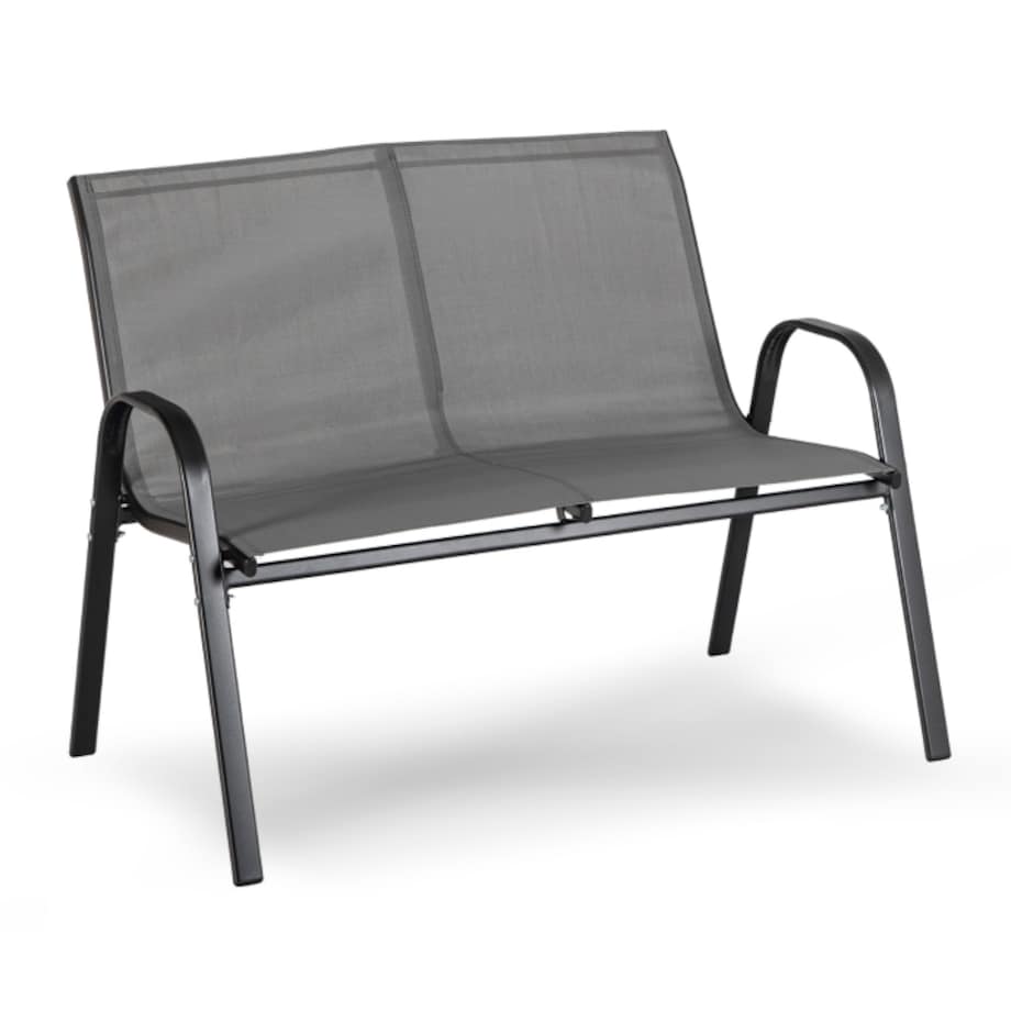 Zestaw Mebli Ogrodowych Na Taras Ogród Komplet Textilene Szary MINNESOTA