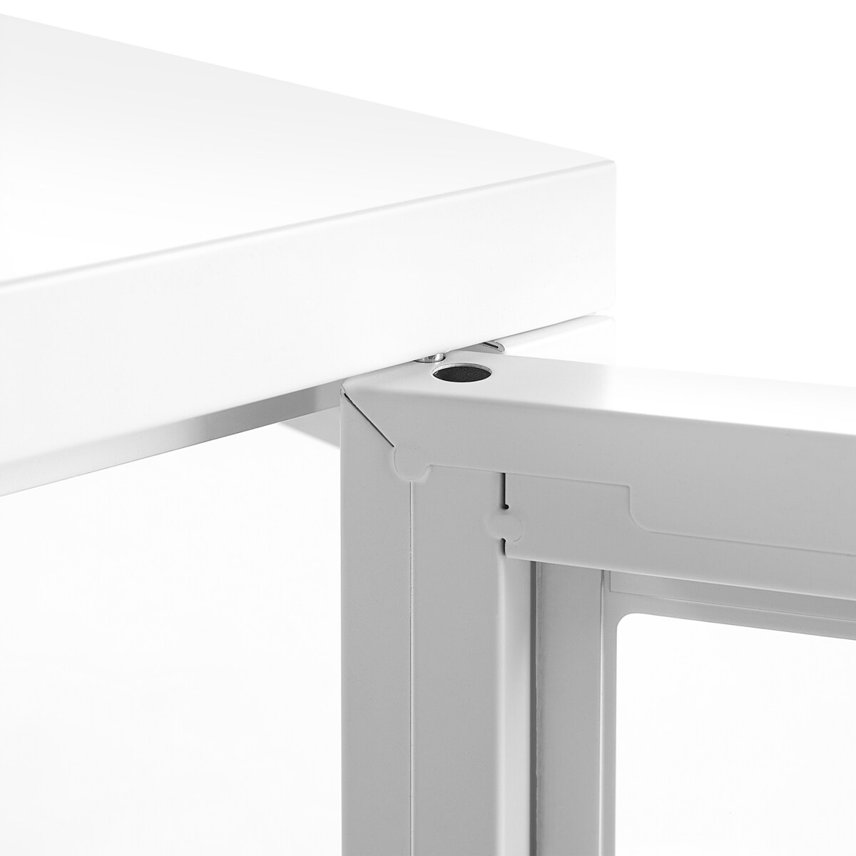 Szafka ze szklanymi drzwiami NEWPORT Metal 115 cm Biały