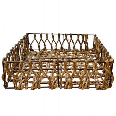 SERWETNIK STOJAK NA SERWETKI BOHO na stolik stół drewniany ozdoba 22x22cm