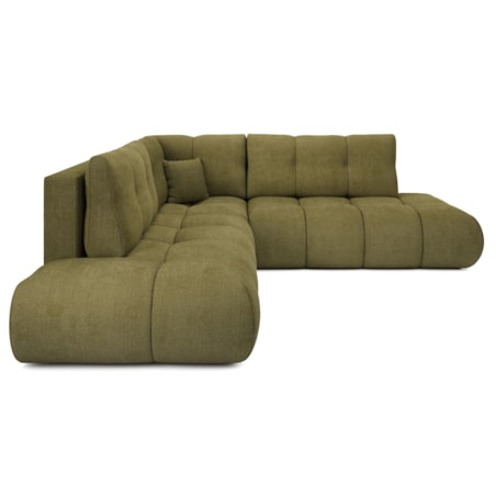 Narożnik pikowany, rozkładany z funkcją spania SOHI, Flow 12 - zielony