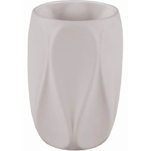 Kleine Wolke Trevi Kubek łazienkowy kamionka soft touch chłodny beż