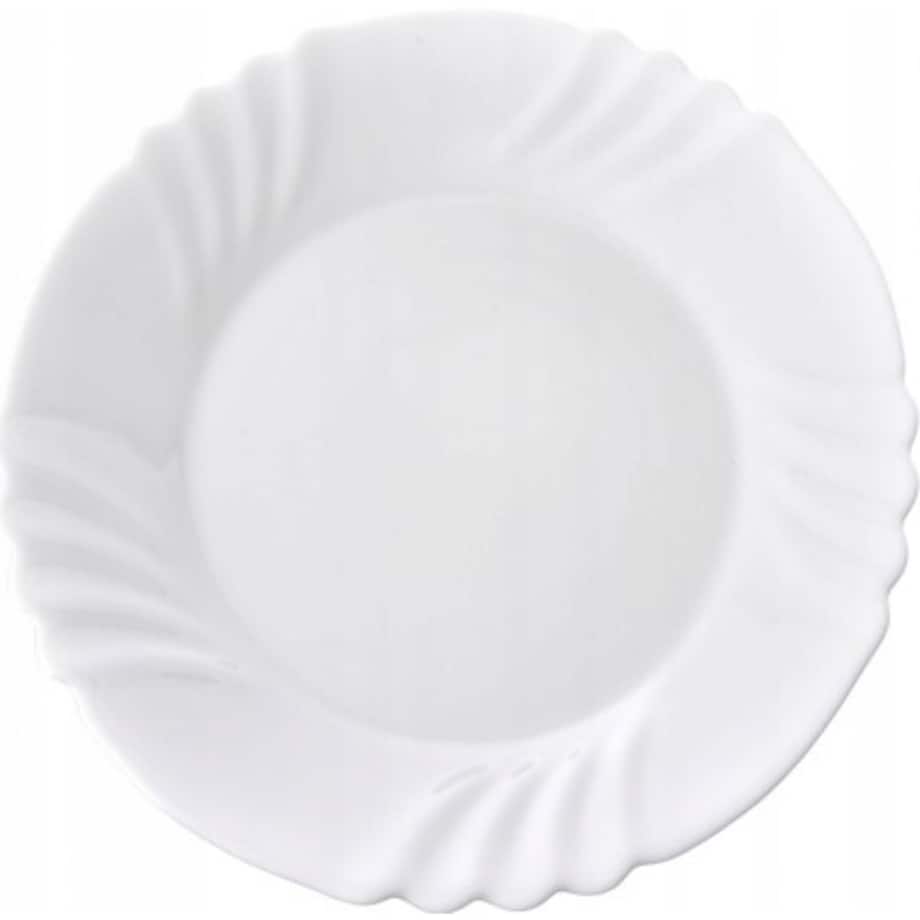 TALERZE DESEROWE EBRO bormioli 20 cm BIAŁE na ciasto desery święta 6szt