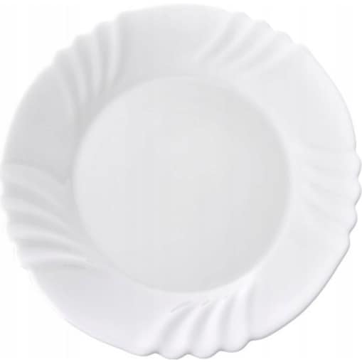 TALERZE DESEROWE EBRO bormioli 20 cm BIAŁE na ciasto desery święta 6szt