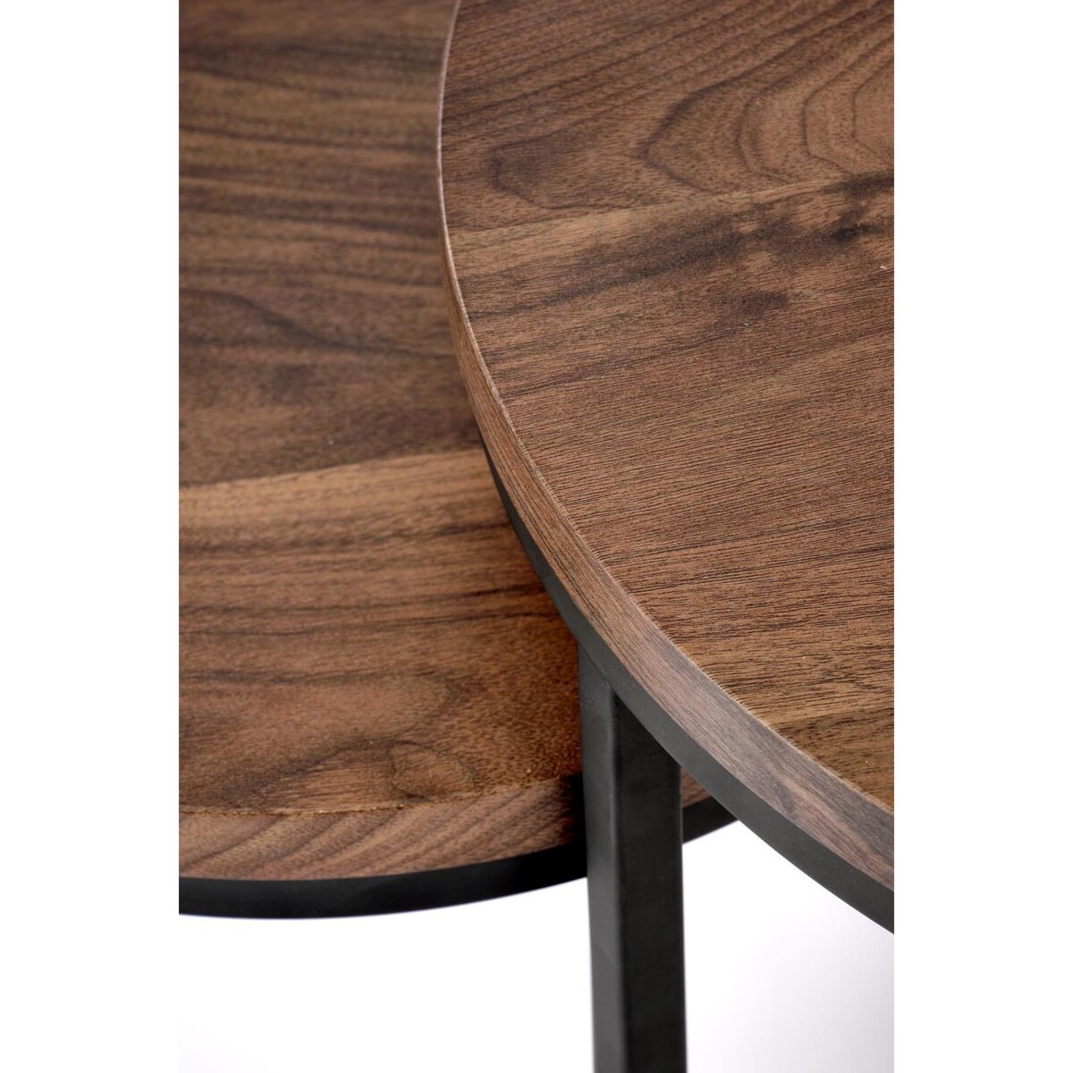 ZESTAW 2 STOLIKÓW Tabarka orzechowe 53/45 cm i 43/35 cm