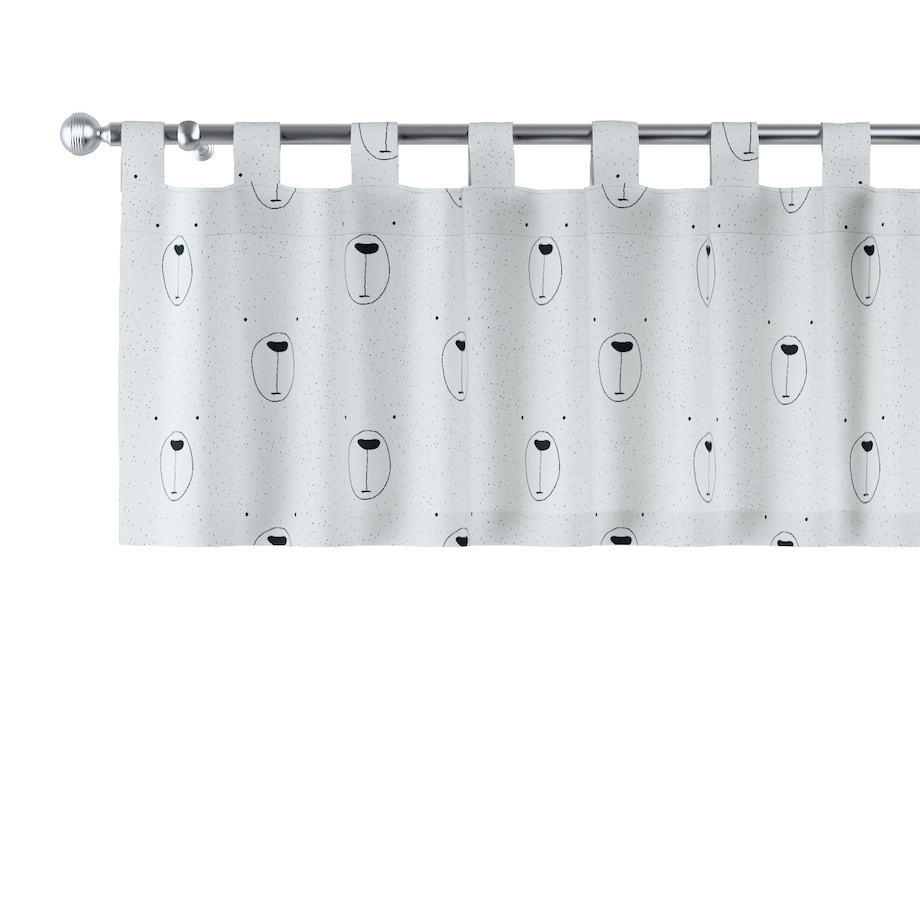 Lambrekin na szelkach 130x40 ecru-czarny