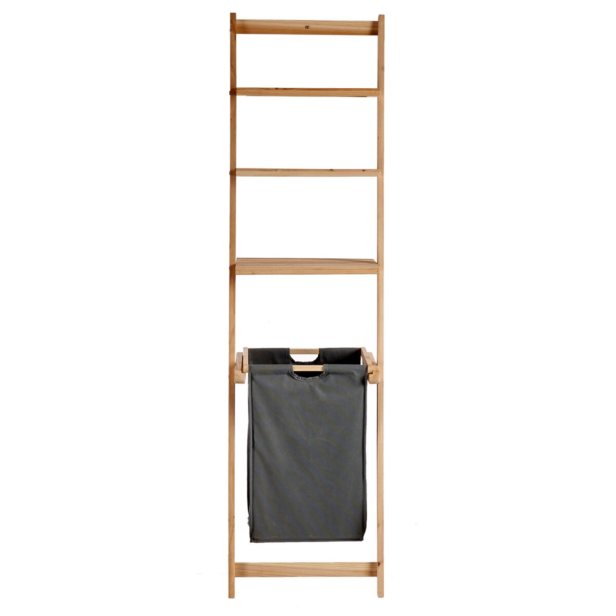 Regał łazienkowy z koszem na pranie CLEAR, 151 x 40,5 x 36 cm