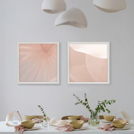 Ramka na zdjęcia 40x40 cm biała rama MDF z plexi do powieszenia pion poziom klasyczna kwadratowa ramka FRAMAI®