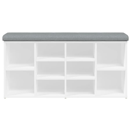 vidaXL Ławka na buty biała 102x32x50 cm Drewno konstrukcyjne