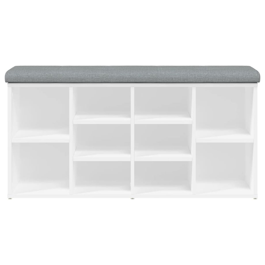 vidaXL Ławka na buty biała 102x32x50 cm Drewno konstrukcyjne