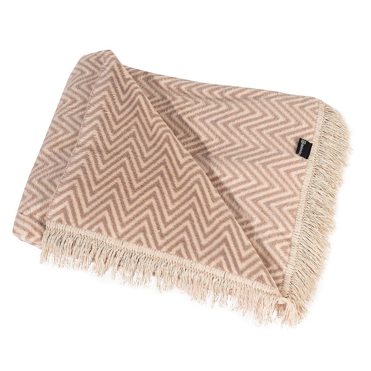 Koc Cosy Home 150x200cm Beige Chevron, 150 x 200 cm