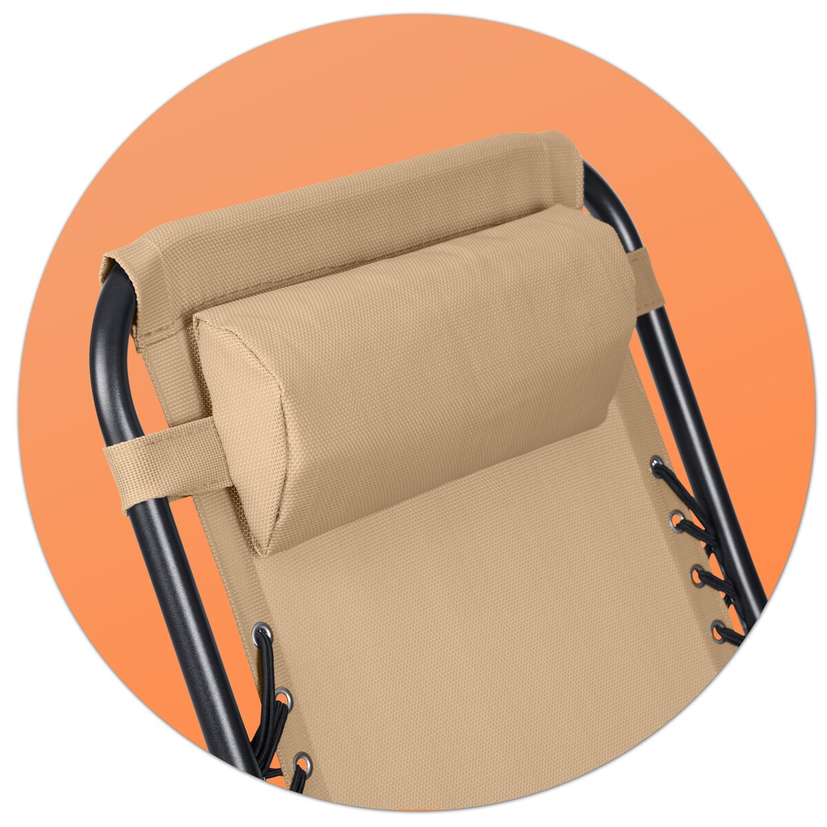 Leżak ogrodowy plażowy składany beżowy Sofotel ChillWell