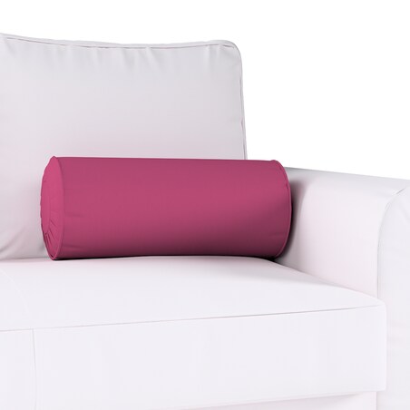 Poduszka wałek z zakładkami, plum (śliwkowy), Ø20 x 50 cm, Cotton Panama