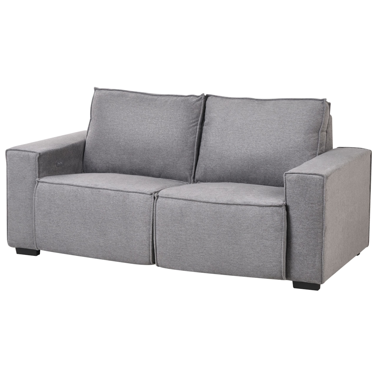 Sofa z elektryczną funkcją relaksu NUKARI Szary dla 3 osób