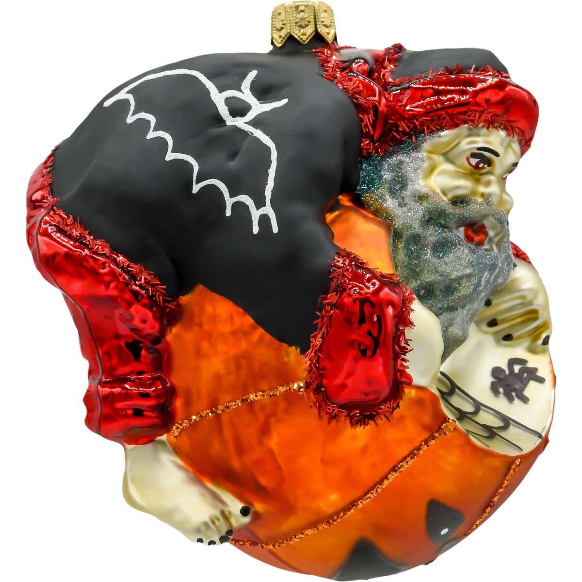 Bombka choinkowa: Mikołaj na Halloweenowej dyni