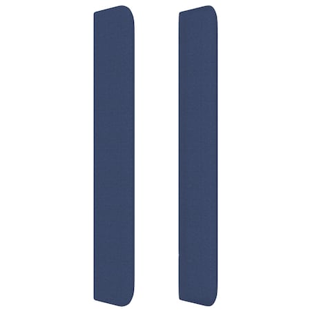 vidaXL Zagłówek uszak, niebieski, 147x16x118/128 cm, tkanina