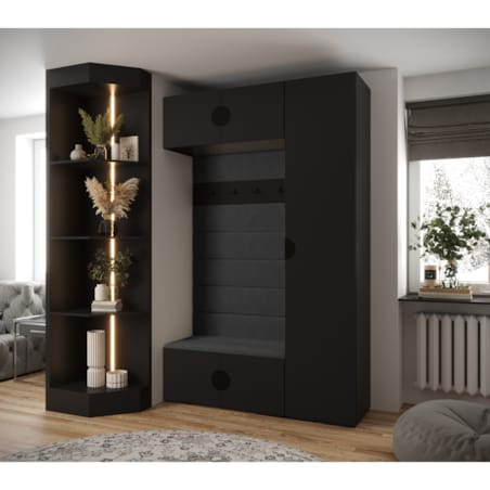 Garderoba do przedpokoju INOVA 4 Z19 czarny+czarny+manila18