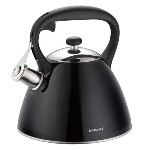 Czajnik stalowy z gwizdkiem 3.0L indukcja gaz czarny KLAUSBERG