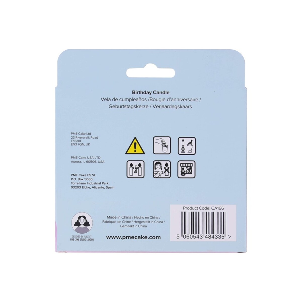 PME Dekoracyjna świeczka tęcza 10 x 6 cm