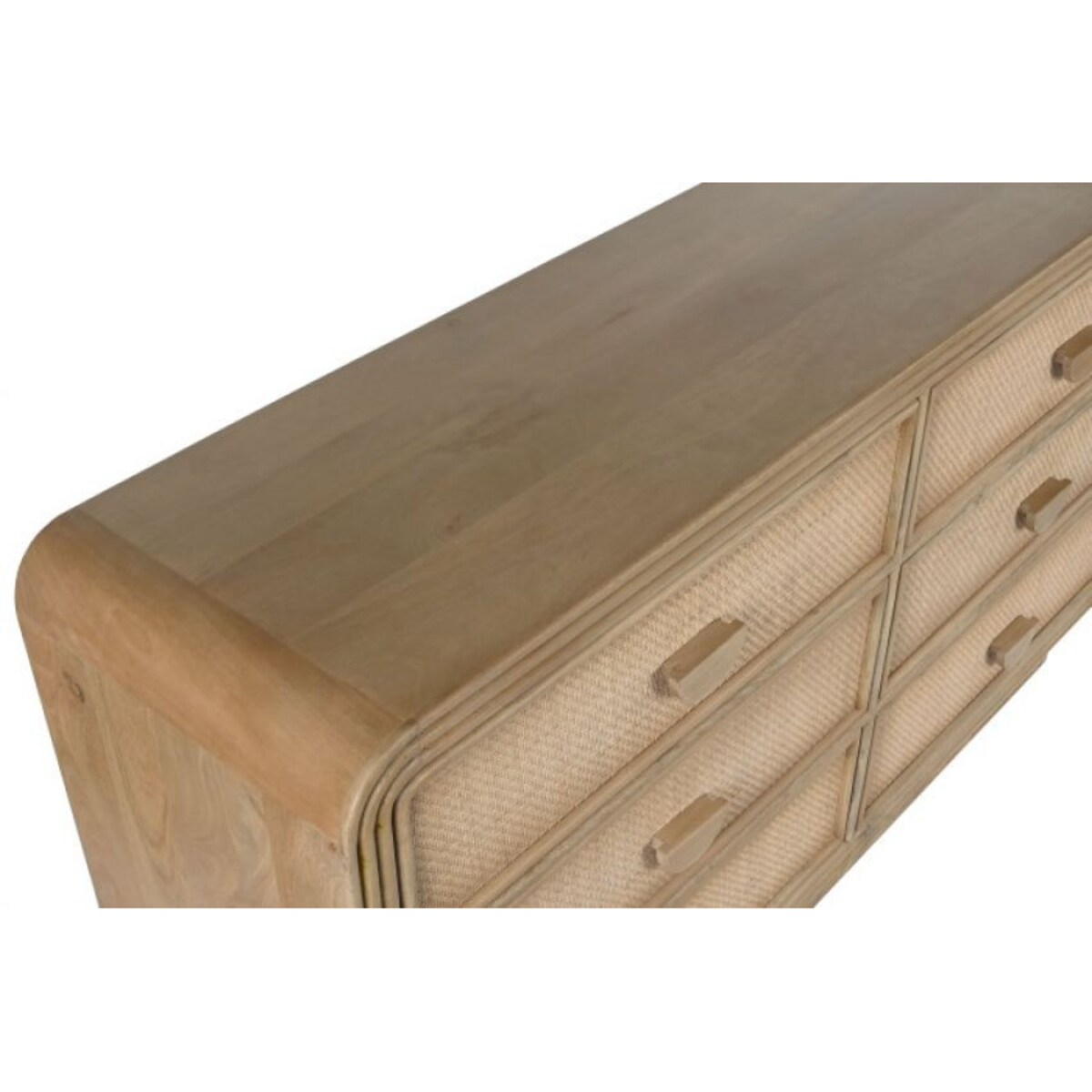 Komoda drewniano-rattanowa 88x160x42 cm VIVI - II z szufladami