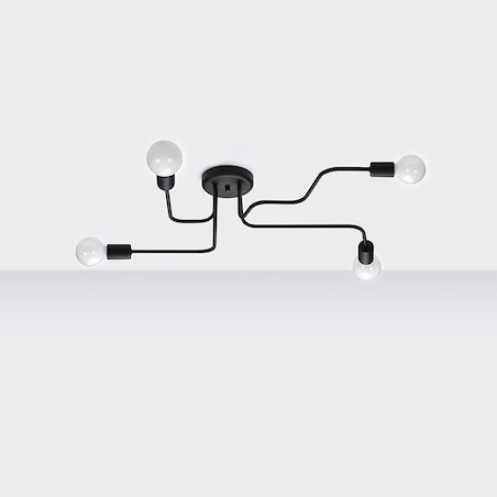 Żyrandol VECTOR 4 czarny