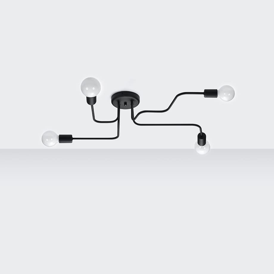 Żyrandol VECTOR 4 czarny