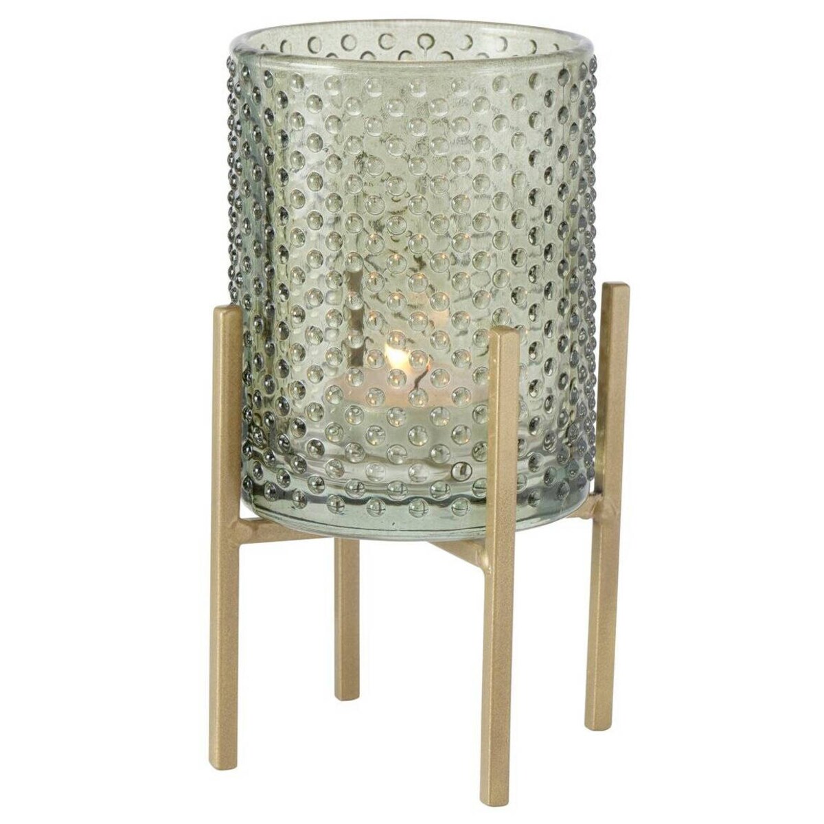 Świecznik na tealighty BOLITO, zielone szkło, Ø 8 cm