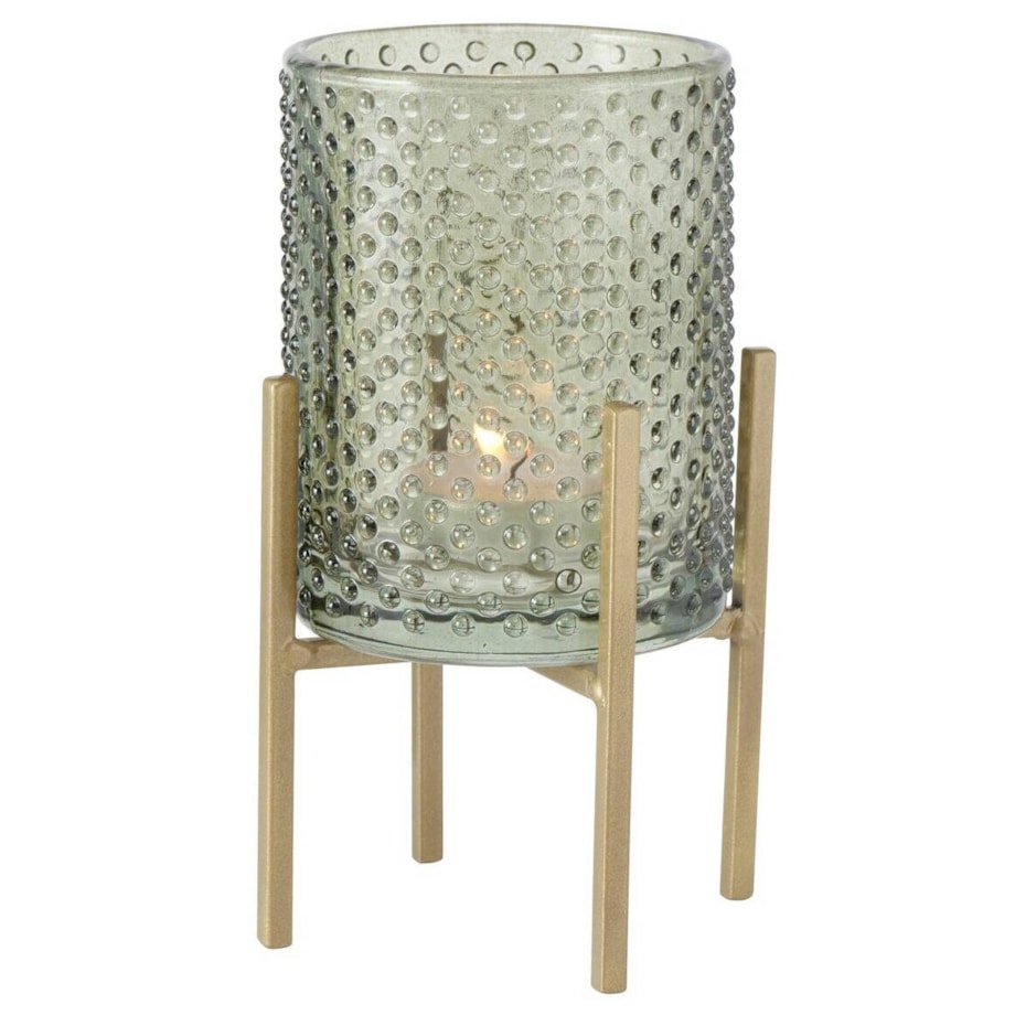 Świecznik na tealighty BOLITO, zielone szkło, Ø 8 cm