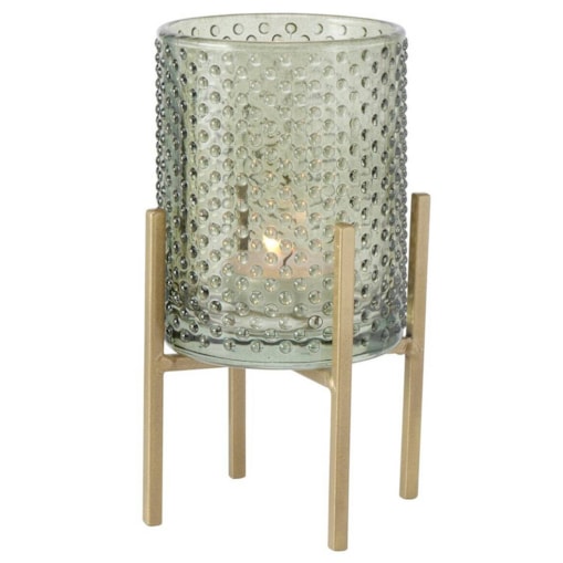 Świecznik na tealighty BOLITO, zielone szkło, Ø 8 cm