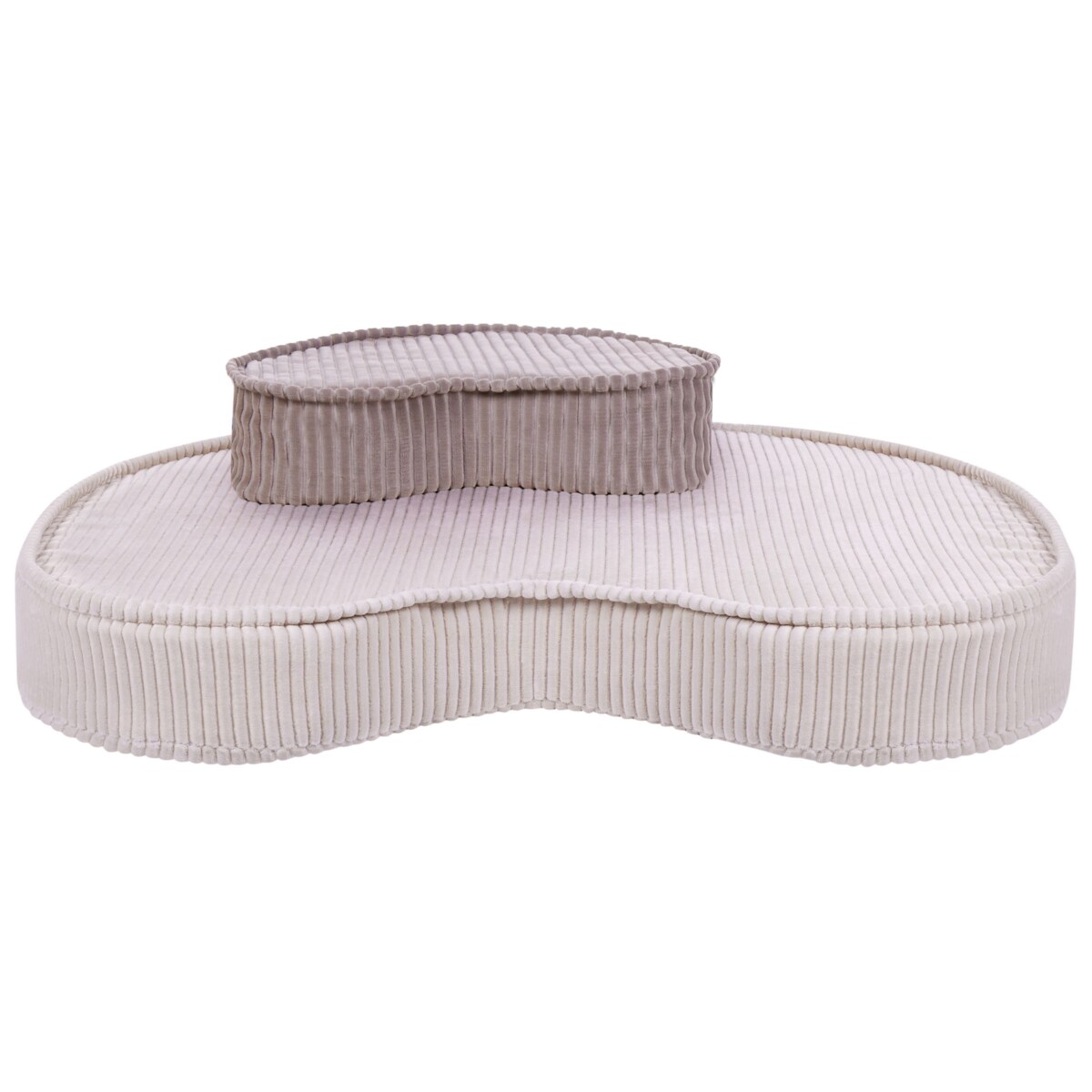 Poduszka podłogowa Pufa dla dzieci NILI Welur Jasnobeżowy