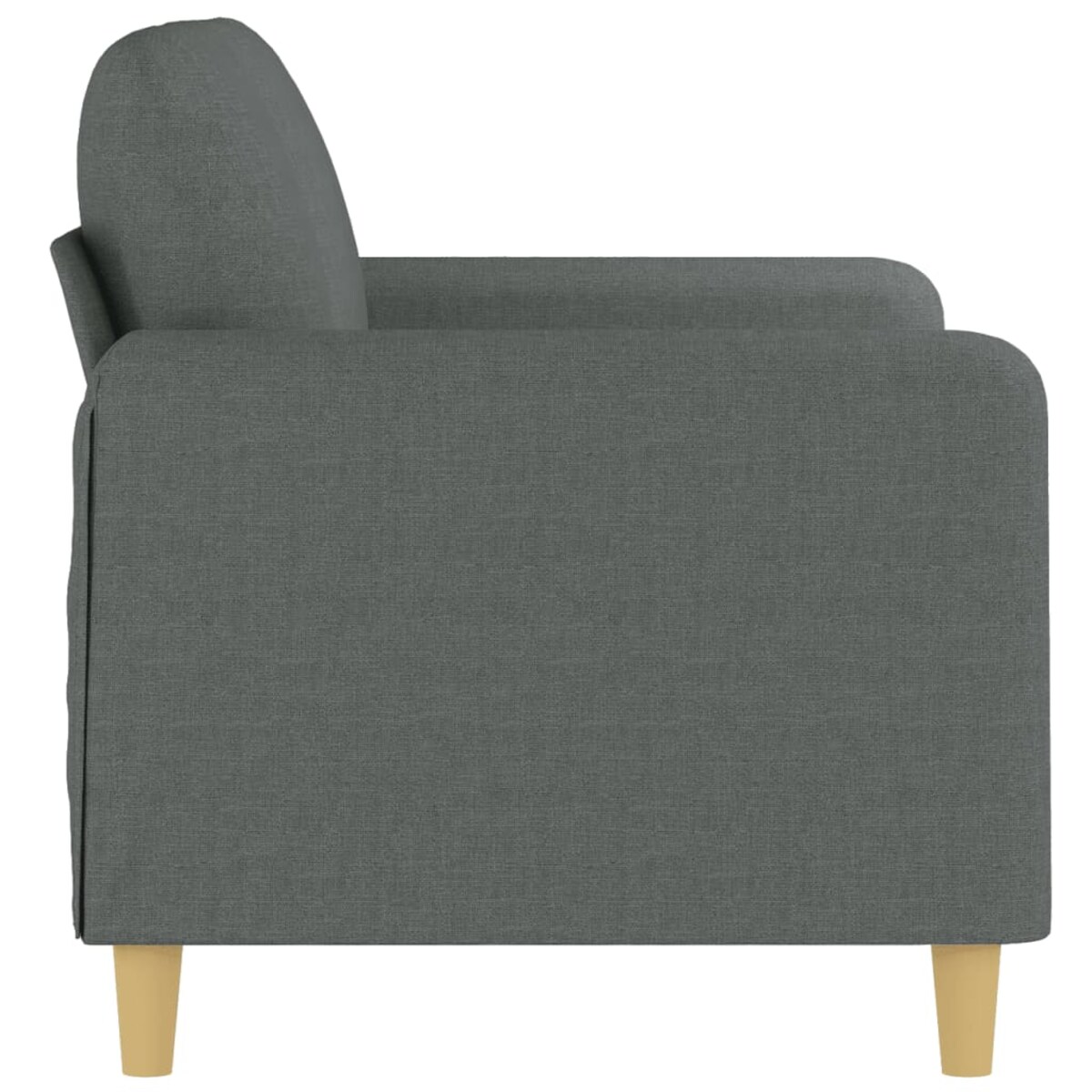 vidaXL Sofa 2-osobowa, ciemnoszara, 120 cm, tapicerowana tkaniną