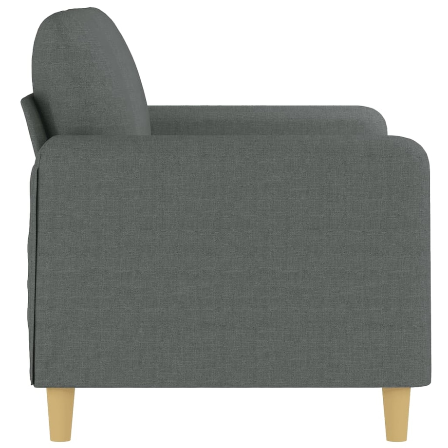 vidaXL Sofa 2-osobowa, ciemnoszara, 120 cm, tapicerowana tkaniną