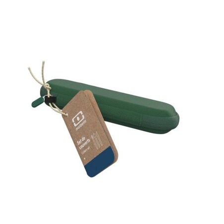 Zestaw sztućców podróżnych w etui (zielonym) Slim Nest Monbento