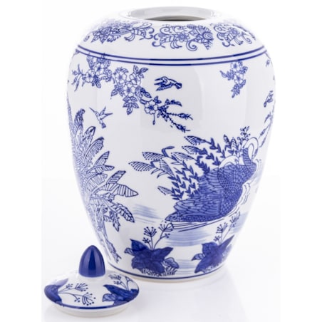 Waza pojemnik z pokrywą 29x19x19 cm CIGNI niebieski