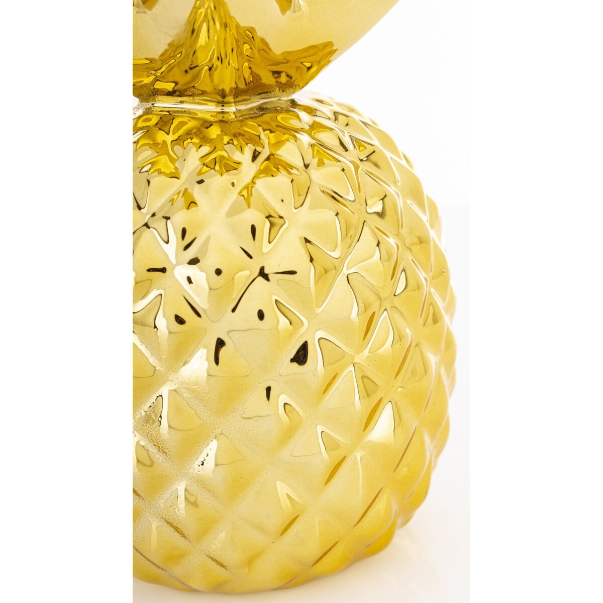 Skarbonka ceramiczna - 15x9x9 cm ANANAS złoty