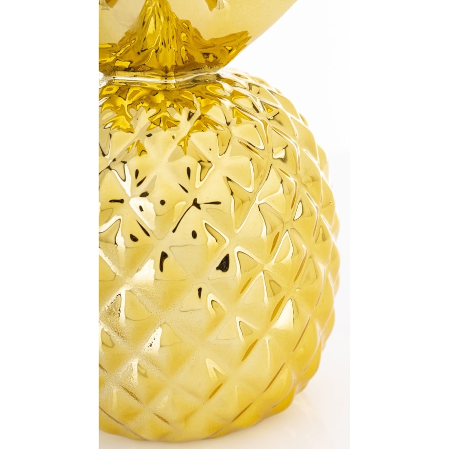 Skarbonka ceramiczna - 15x9x9 cm ANANAS złoty